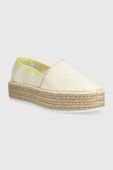 Еспадрилі Tommy Jeans FLATFORM ESPADRILLE колір бежевий на платформі EN0EN02078
