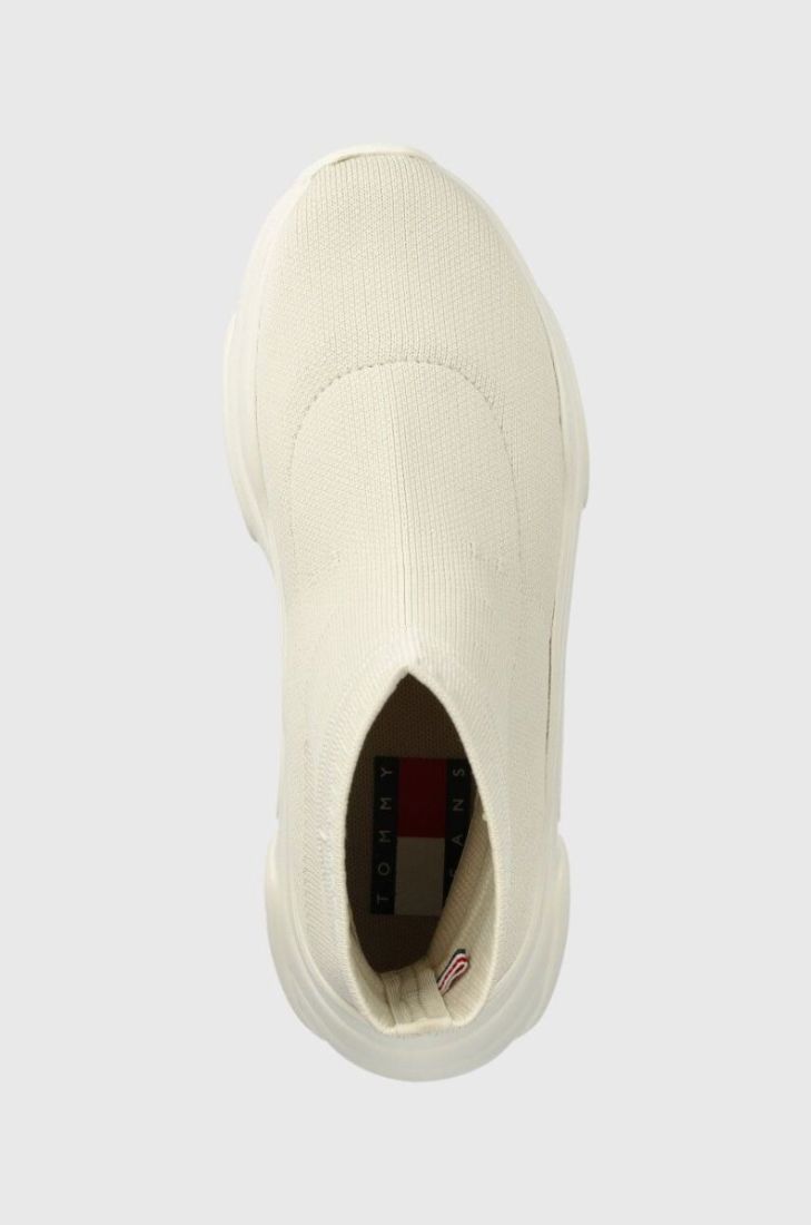 Кросівки Tommy Jeans SOCK BOOT MONOCOLOR колір бежевий