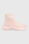 Кросівки Tommy Jeans SOCK BOOT MONOCOLOR колір рожевий Кросівки Tommy Jeans SOCK BOOT MONOCOLOR колір рожевий