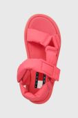 Сандалі Tommy Jeans POPPY SOFT PADDED жіночі колір рожевий EN0EN02120
