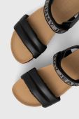 Сандалі Tommy Jeans FLAG OUTSOLE SANDAL жіночі колір чорний на платформі EN0EN02122