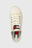 Кеди Tommy Jeans LOW CUT TJ SNEAKER жіночі колір бежевий EN0EN02228