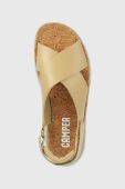 Шкіряні сандалі Camper Oruga Sandal жіночі колір бежевий K200157.048