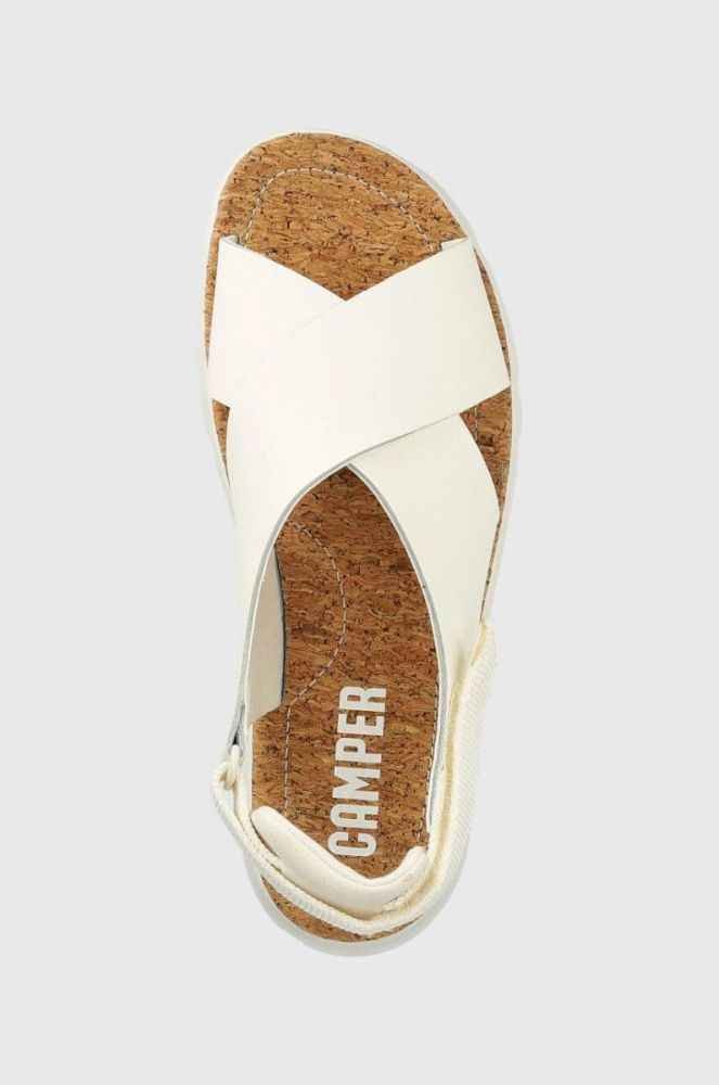 Шкіряні сандалі Camper Oruga Sandal жіночі колір білий K200157.046 фото 4