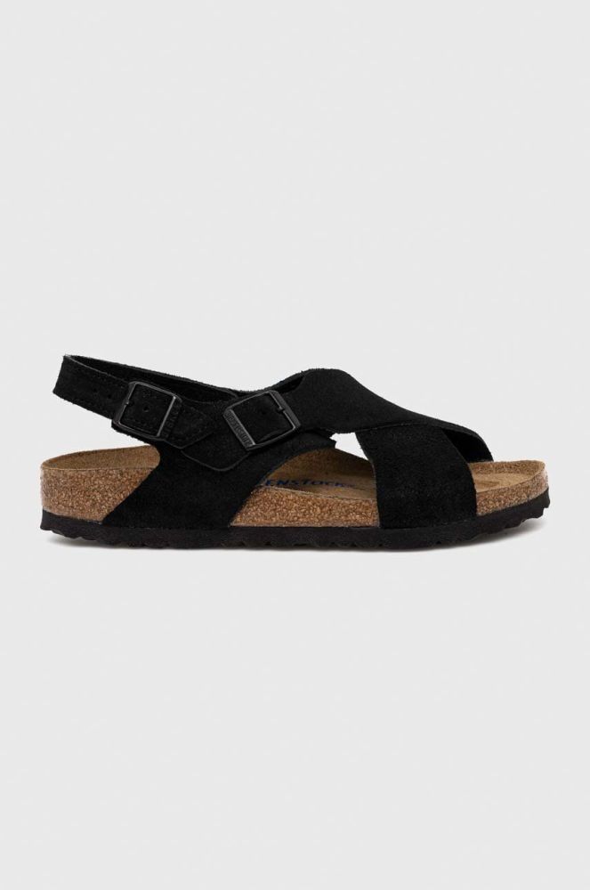 Замшеві сандалі Birkenstock Tulum SFB жіночі колір чорний 1024086-black