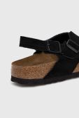 Замшеві сандалі Birkenstock Tulum SFB жіночі колір чорний 1024086-black Замшеві сандалі Birkenstock Tulum SFB жіночі колір чорний 1024086-black