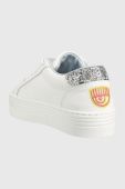 Шкіряні кросівки Chiara Ferragni CF3121_064 колір білий CF TENNIS LOW