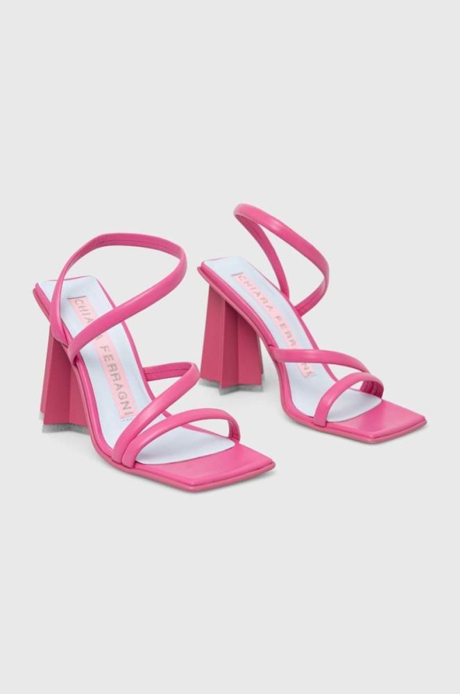 Сандалі Chiara Ferragni CF3134_011 колір рожевий CF STAR HEEL 100 фото 3