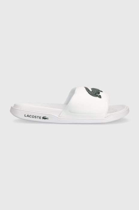 Шльопанці Lacoste CROCO DUALISTE жіночі колір білий 43CFA0040
