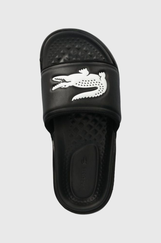 Шльопанці Lacoste CROCO DUALISTE жіночі колір чорний 43CFA0040 фото 4