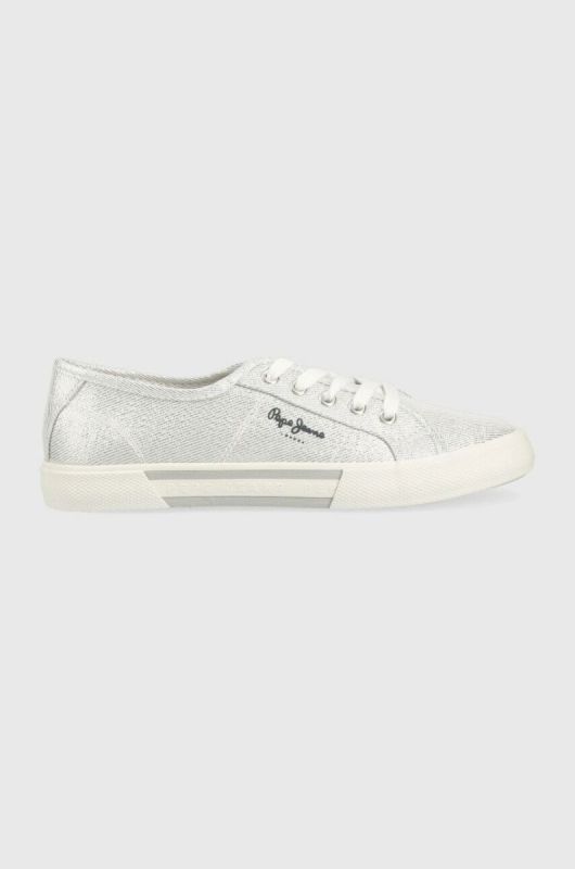 Кеди Pepe Jeans BRADY жіночі колір срібний PLS31439