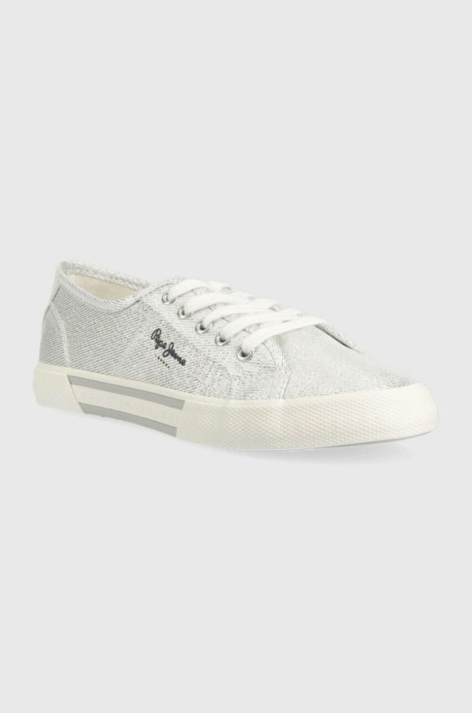 Кеди Pepe Jeans BRADY жіночі колір срібний PLS31439 фото 2