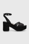 Шкіряні сандалі Pepe Jeans TAFFY колір чорний PLS90602 Шкіряні сандалі Pepe Jeans TAFFY колір чорний PLS90602