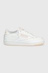Шкіряні кросівки Reebok Classic CLUB C 85 колір білий GZ9790-WH/WH/ORG Шкіряні кросівки Reebok Classic CLUB C 85 колір білий GZ9790-WH/WH/ORG