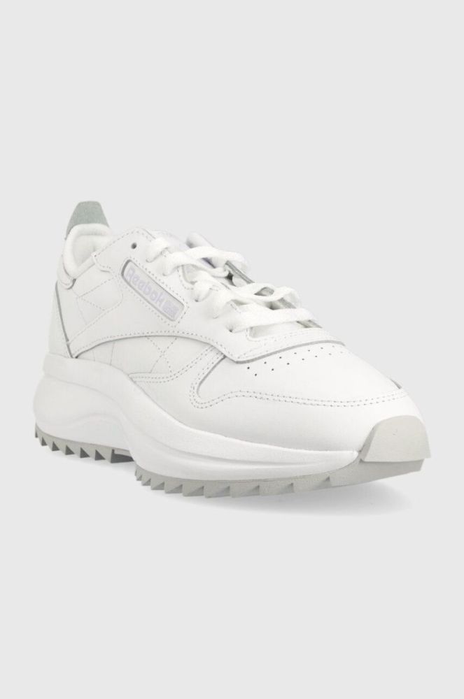 Шкіряні кросівки Reebok Classic Leather SP Extra колір білий HQ7196-WH/OGR/LIL фото 2