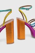 Шкіряні сандалі Kurt Geiger London Pierra High Platform 9799369109 колір барвистий