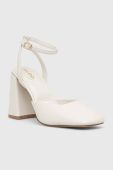 Туфлі Aldo Ingenue колір білий каблук блок відкрита п'ята 13567218.Ingenue