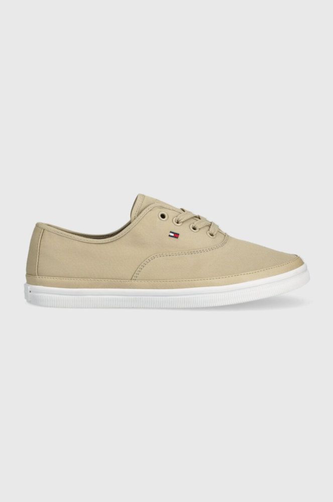 Кеди Tommy Hilfiger ESSENTIAL KESHA LACE SNEAKER жіночі колір бежевий FW0FW06955