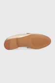 Шкіряні мокасини Tommy Hilfiger TH LOAFER GOLDEN жіночі колір золотий на плоскому ходу FW0FW06992