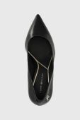 Шкіряні туфлі Tommy Hilfiger TH POINTY FEMININE PUMP Колір чорний FW0FW07000 колір чорний
