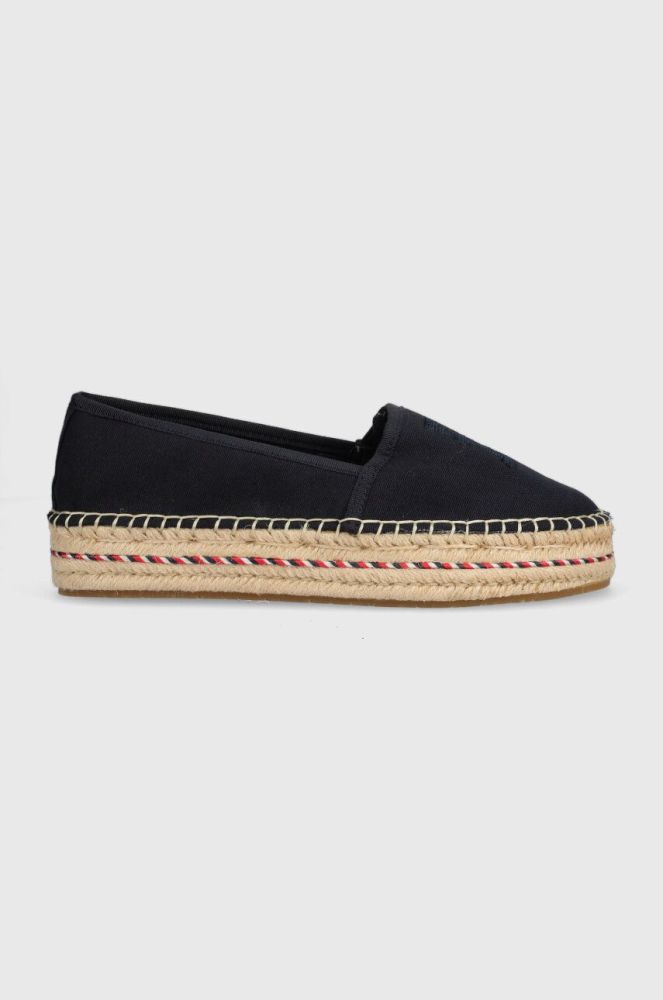 Еспадрилі Tommy Hilfiger TH EMBROIDERED FLATFORM колір синій на платформі FW0FW07014