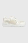 Шкіряні кросівки Tommy Hilfiger LOW TH BASKET SNEAKER колір бежевий Шкіряні кросівки Tommy Hilfiger LOW TH BASKET SNEAKER колір бежевий