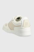 Шкіряні кросівки Tommy Hilfiger LOW TH BASKET SNEAKER колір бежевий