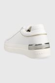 Шкіряні кросівки Tommy Hilfiger LUX METALLIC CUPSOLE SNEAKER колір білий FW0FW07030