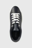 Шкіряні кросівки Tommy Hilfiger LUX METALLIC CUPSOLE SNEAKER колір синій FW0FW07030