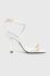 Шкіряні сандалі Tommy Hilfiger TH CHAIN FEMININE HEEL SANDAL колір білий