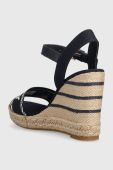 Сандалі Tommy Hilfiger SEASONAL WEBBING WEDGE жіночі колір синій на платформі FW0FW07088