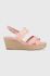 Сандалі Tommy Hilfiger SEASONAL WEBBING MID WEDGE жіночі колір рожевий на танкетці FW0FW07091