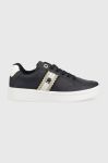 Шкіряні кросівки Tommy Hilfiger COURT SNEAKER WITH WEBBING колір синій FW0FW07106 Шкіряні кросівки Tommy Hilfiger COURT SNEAKER WITH WEBBING колір синій FW0FW07106