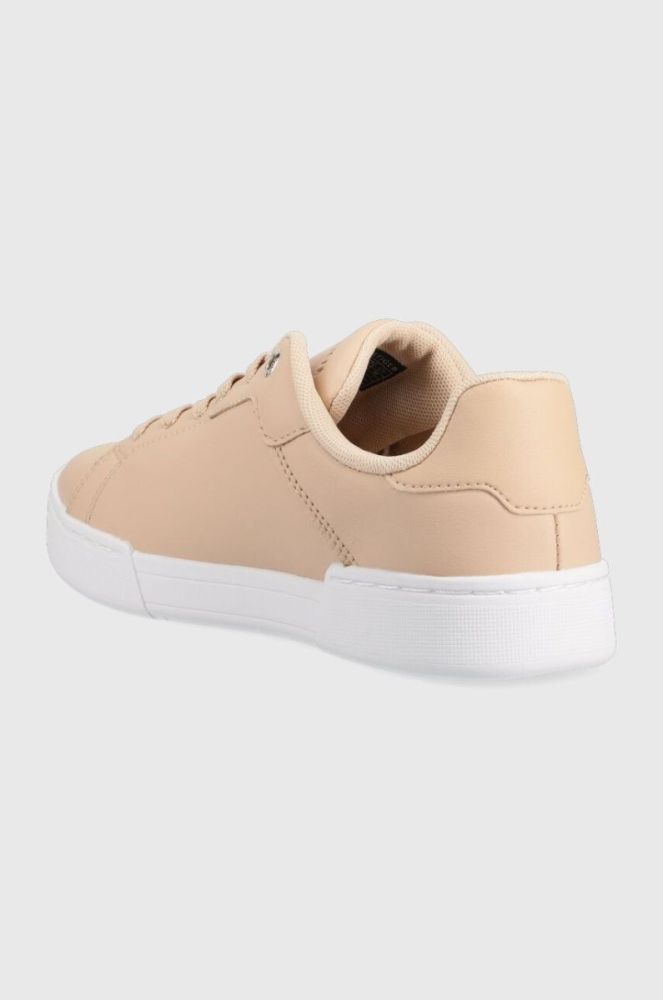 Шкіряні кросівки Tommy Hilfiger COURT SNEAKER GOLDEN TH колір бежевий FW0FW07116 фото 3