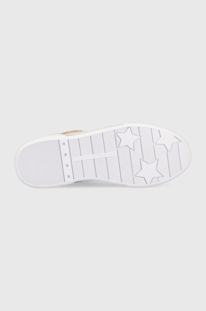 Шкіряні кросівки Tommy Hilfiger COURT SNEAKER GOLDEN TH колір бежевий FW0FW07116 фото 5