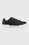 Шкіряні кросівки Tommy Hilfiger COURT SNEAKER GOLDEN TH колір чорний FW0FW07116 Шкіряні кросівки Tommy Hilfiger COURT SNEAKER GOLDEN TH колір чорний FW0FW07116