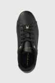 Шкіряні кросівки Tommy Hilfiger COURT SNEAKER GOLDEN TH колір чорний FW0FW07116