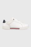 Шкіряні кросівки Tommy Hilfiger COURT SNEAKER GLOBAL STRIPES колір білий FW0FW07118 Шкіряні кросівки Tommy Hilfiger COURT SNEAKER GLOBAL STRIPES колір білий FW0FW07118