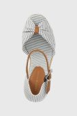 Сандалі Tommy Hilfiger BASIC SEERSUCKER HIGH WEDGE жіночі на танкетці FW0FW07160 колір блакитний