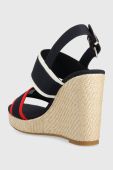 Сандалі Tommy Hilfiger RWB FEMININE WEDGE жіночі колір синій на танкетці
