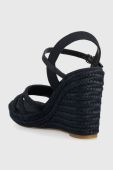 Сандалі Tommy Hilfiger ESSENTIAL BASIC WEDGE SANDAL жіночі колір синій на танкетці FW0FW07220