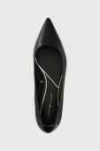 Шкіряні балетки Tommy Hilfiger TH POINTED колір чорний