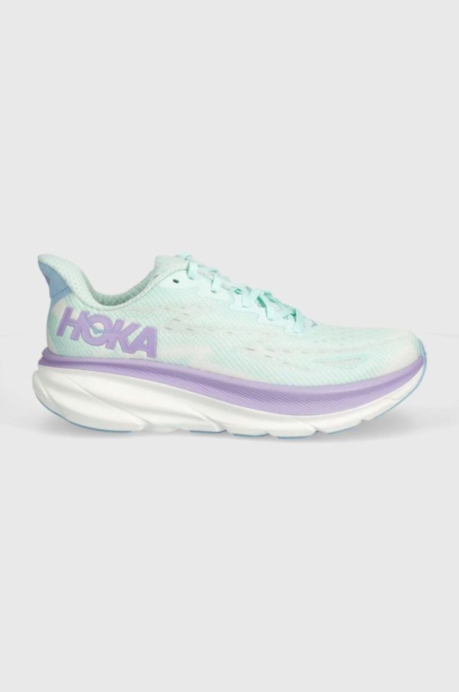 Бігові кросівки Hoka One One Clifton 9 колір бірюзовий фото 2