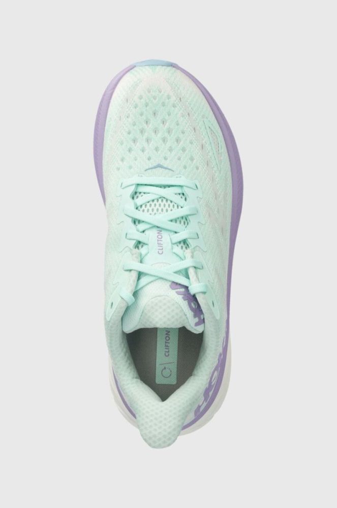 Бігові кросівки Hoka One One Clifton 9 колір бірюзовий фото 4