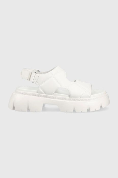 Сандалі Karl Lagerfeld SUN TREKKA жіночі колір білий на платформі KL83506