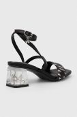 Шкіряні сандалі Karl Lagerfeld ICE BLOK колір чорний KL33610