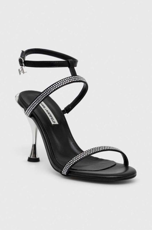 Шкіряні сандалі Karl Lagerfeld PANACHE HI колір чорний KL30829 фото 2