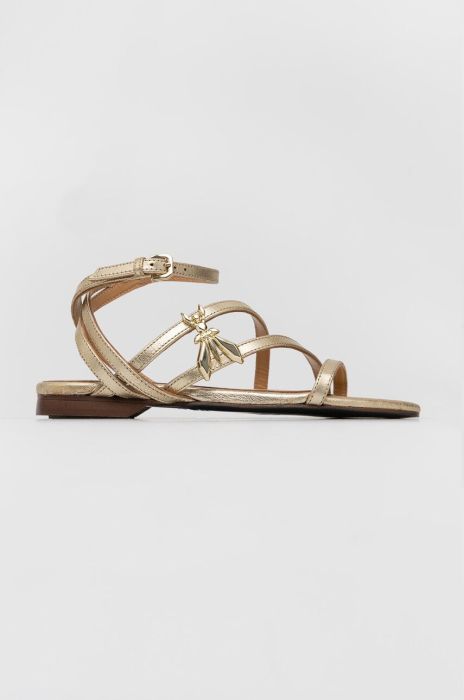 Шкіряні сандалі Patrizia Pepe жіночі колір золотий 2X0022 L031 Y346