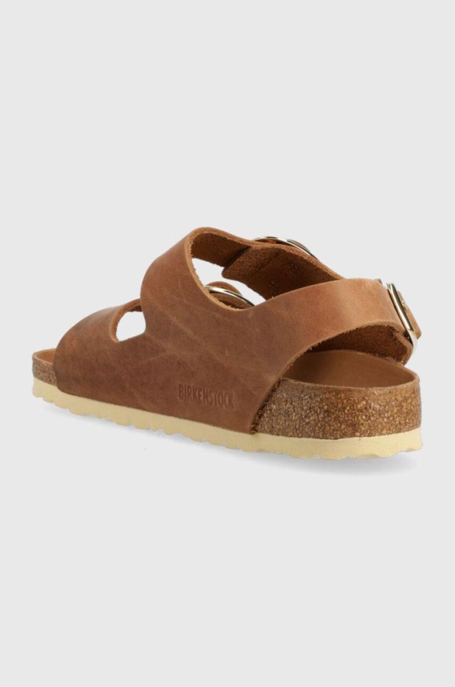 Шкіряні сандалі Birkenstock Milano Big Buckle жіночі колір коричневий 1024067 1024067-Cognac фото 3