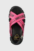 Сандалі Love Moschino жіночі колір рожевий на платформі JA16186G0GIX261A